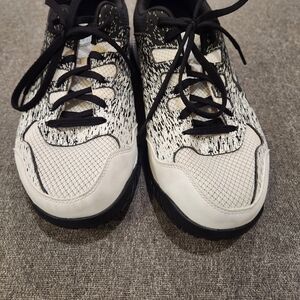 Skechers Arch Fit Black and Gray Pickleball Sneakers